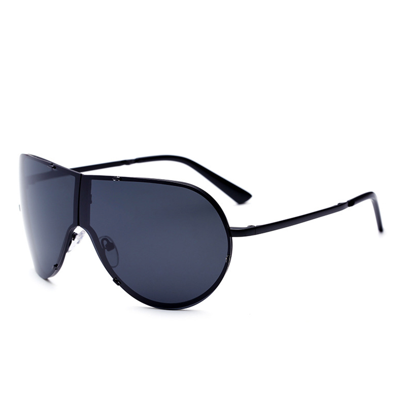 High definition Shades Sunglasses - Trendy men one-piece metal sunglasses  – Yinfeng