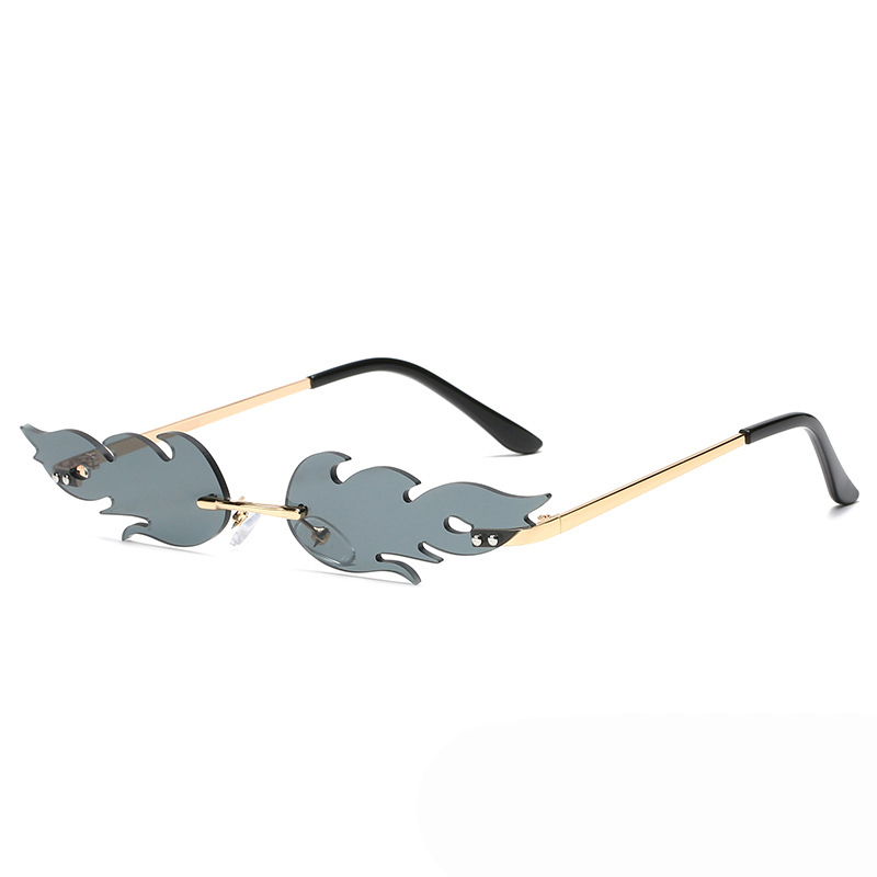 Factory wholesale Novelty Eyeglasses - Personalized frameless flame Patty sunglasses  – Yinfeng
