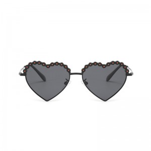 Metal Cute girl love sunglasses