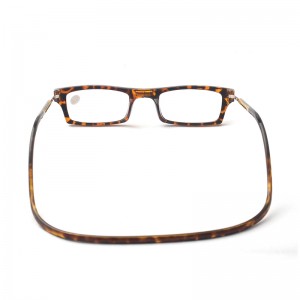 Neck type magnetic reading glasses