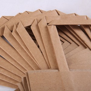 Natural Kraft Brown White Color Flat Paper Handles Flat Paper Bag Handles