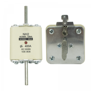 Alacsony feszültségű biztosíték NH2-400A pengekés biztosítékcsatlakozó elektromos berendezésekhez