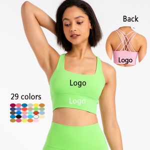 2021 High quality Yoga Workout Tops - Hot Women Crisscross Back Strappy High Impact Sports Bras For Yoga Workout Fitness – Yoke