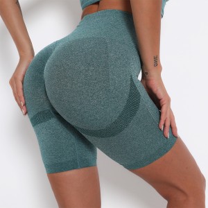 24 colors women gym compression push up butt lifter sports shorts with smile
