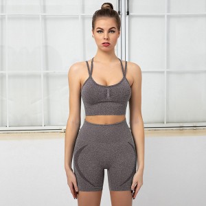 Women Seamless Gym Sport Clothing Yoga Wear 2 Pcs Sets For Fitness