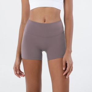 Women Nude High Waist Butt Lift Sports Short Pants Running Cycling Gym Yoga Shorts With Custom Logo
