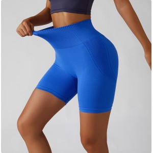 Wholesale Customized Gym Fitness Running Yoga Shorts Workout Summer Women High Waisted Mesh Biker Shorts