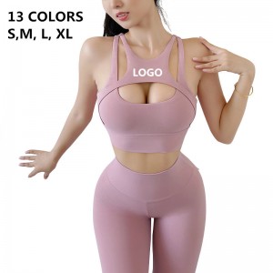2022 hollow out sexy open back sports bra