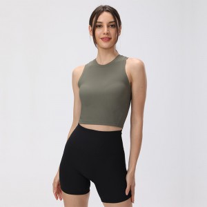 High Quality Girls Soft Compression Breathable Sports Vest Yoga Tank Top