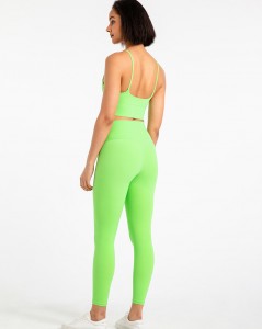 Wholesale Fitness Yoga Active Wear Set Women Beautiful Back Fitness Top Tight Yoga Pants Gym Fitness Set