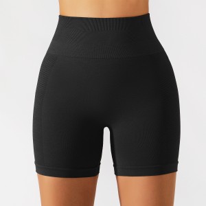 Newest 92 Polyamide 8 Spandex Women High Waist Compression Seamless Scrunch Butt Yoga Shorts