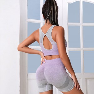 Fitness Women Scrunch Butt Seamless Yoga Shorts Sets