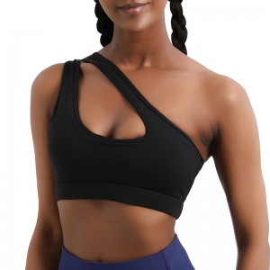 Good Wholesale Vendors Grey Joggers - New women underwear running shockproof sports bra one shoulder spandex nylon green bras – Yoke