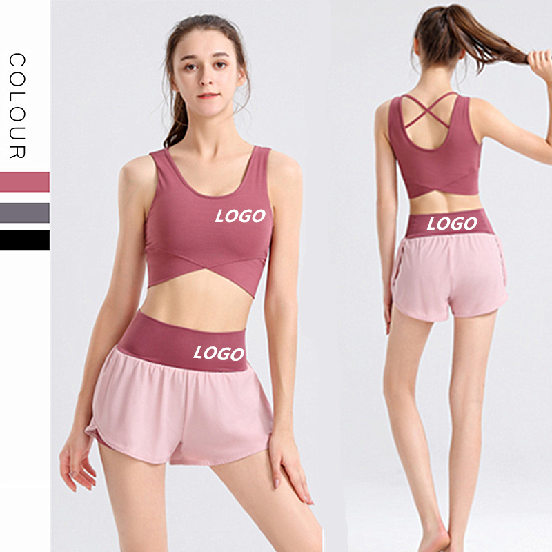 Women pilates Quick Dry Workout Outfit Gym Clothing 2-piece Activewear Yoga Set Featured Image