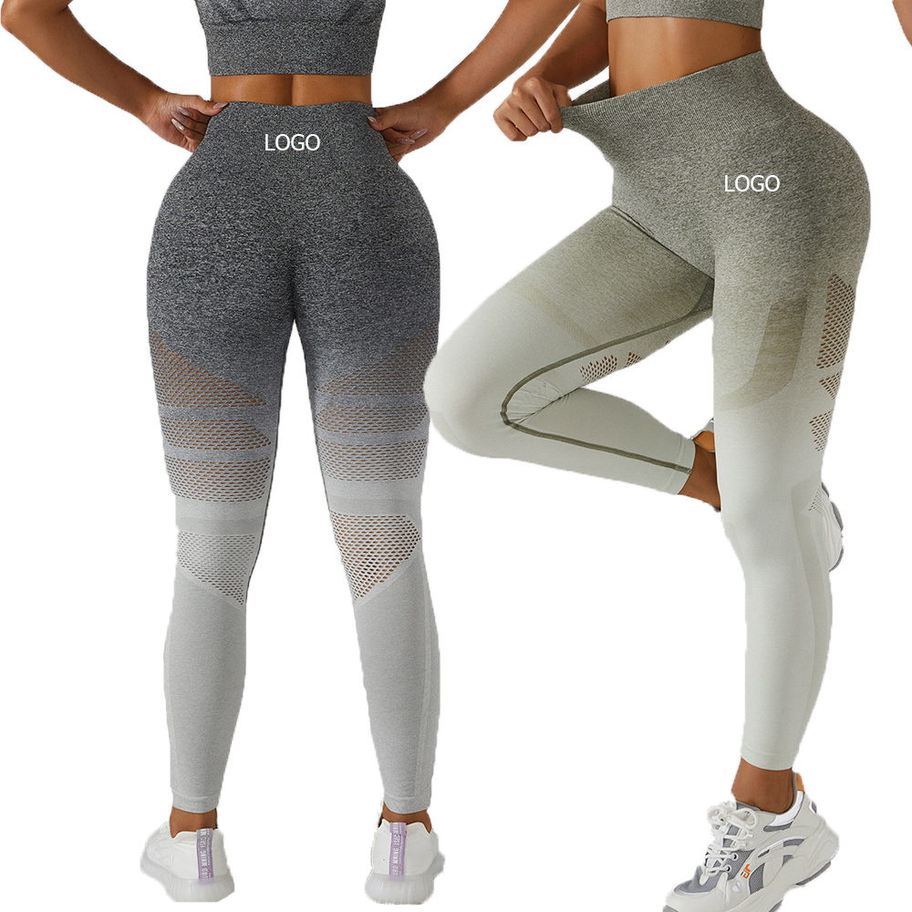 New mesh gym fitness compression push up yoga pants seamless leggings Featured Image