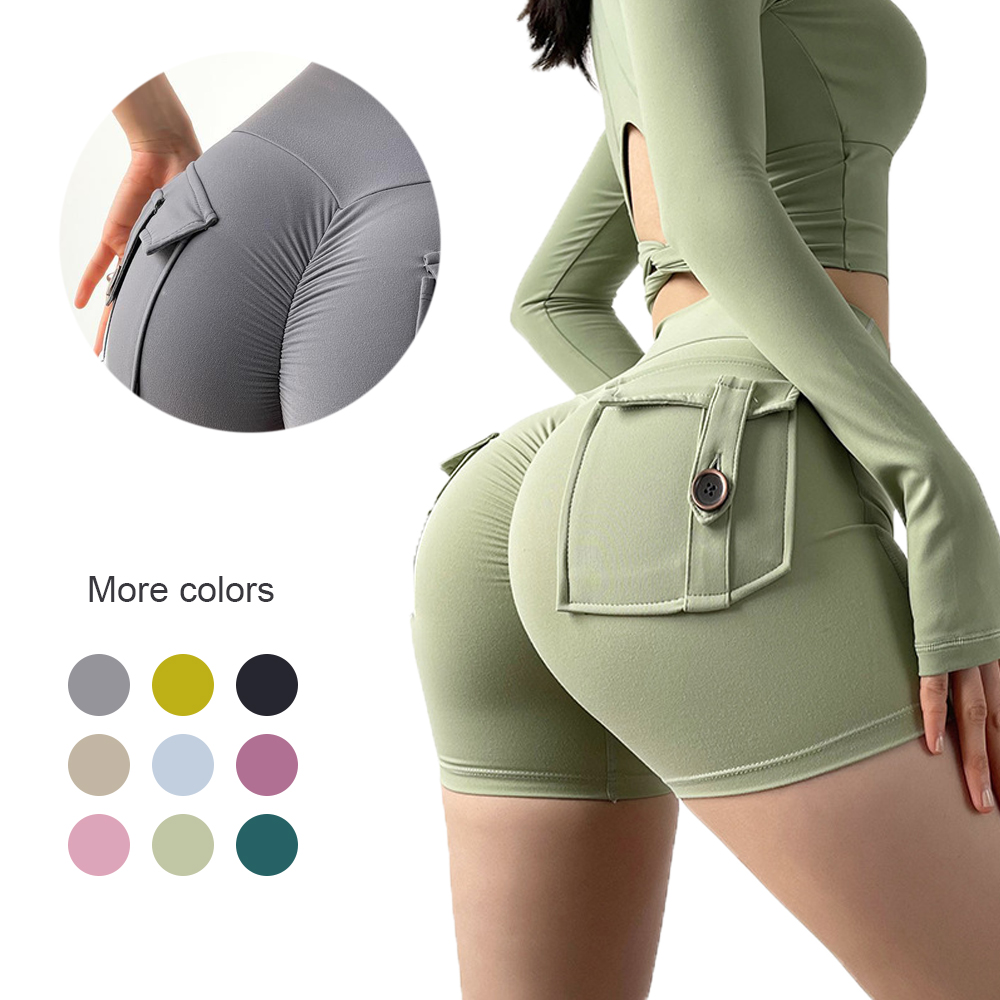 OEM/ODM Supplier High Rise Leggings - Wholesale phone pocket butt lifting compression gym shorts for women – Yoke