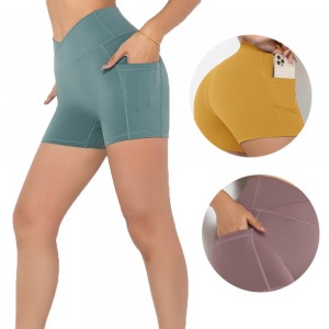 Running push up yoga pants activewear women sports gym shorts with pocket