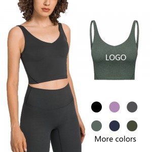 Wholesale naked high elastic gym fitness clothing women sports bra top