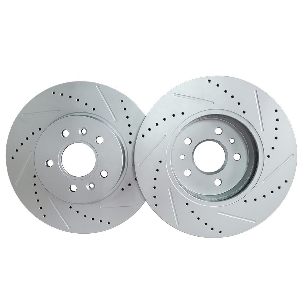 Drilled and Slotted High Quality Geomet Coated Performance Brake Disc Rotor for Ford Jaguar 1SW71125CA,DF4147