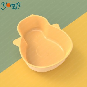 Custom Silicone Chick Shape Baby Toddler Plate Bowl