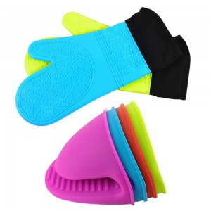 OEM Plastic Leak Proof Food Containers Suppliers –  Yongli Thermometer brush Silicone Oven Mitts Baking tool Set, Cooking Gloves BBQ Kitchen Oven Mitts with Inner Cotton Layer  – Yongli
