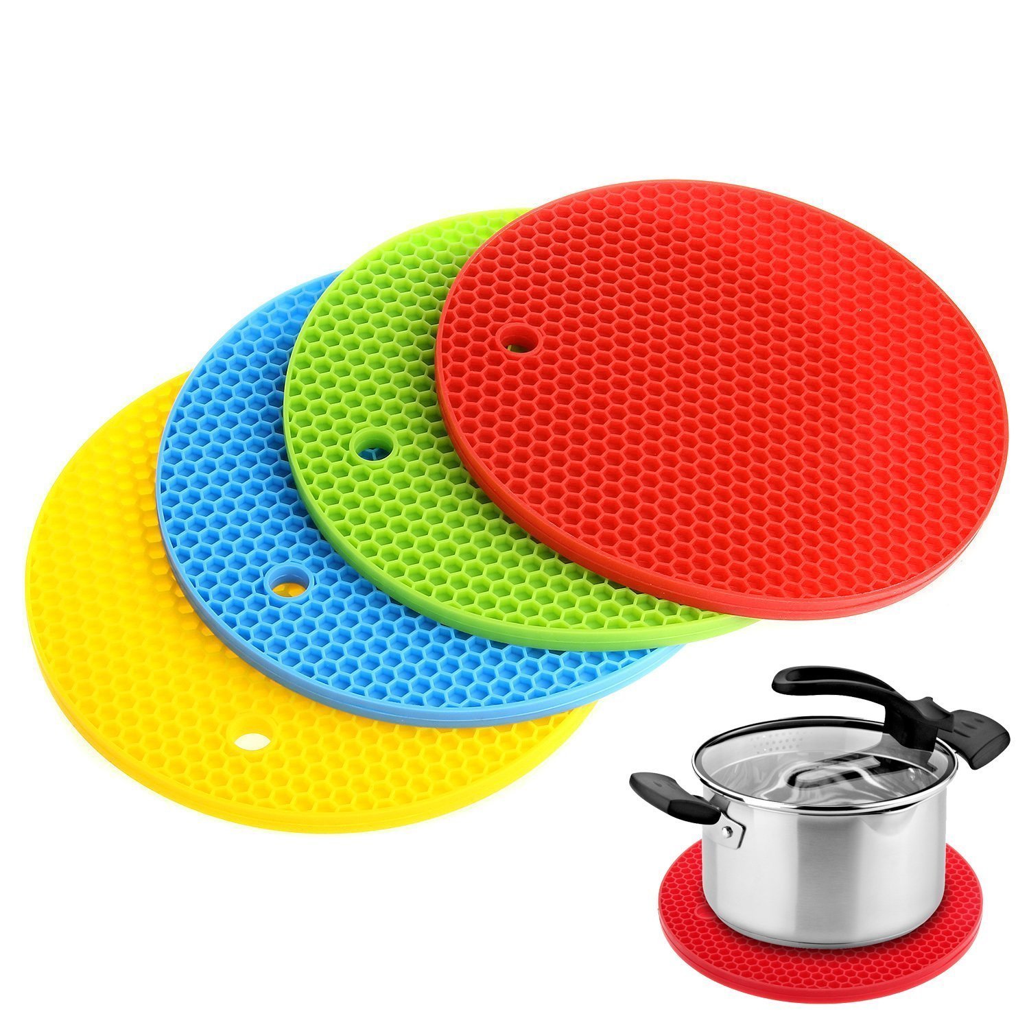 Silicone Trivets Hot Pot Holder Trivet Mat Silicone Honeycomb Mat Featured Image