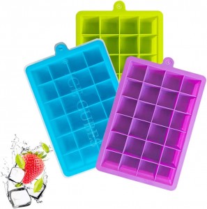 24 Capacity Silicone Sphere Square Ice Cube Molds