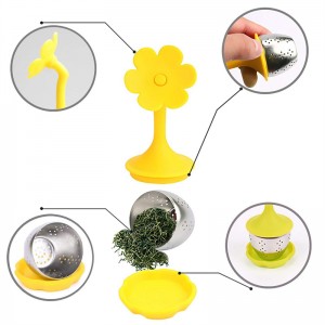 Silicone Stainless Steel Loose Leaf Tea Strainers