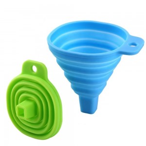 Square Folding Silicone Collapsible Funnel Utensils