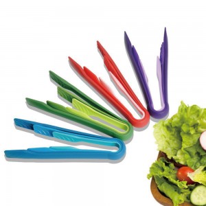 Yongli 3Pcs Set Colorful Kitchen Salad Plastic Food Tongs For Cooking