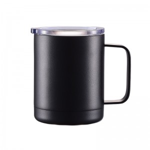 10oz Stainless Steel Coffee Mug Outdoor Thermal Mug with Handle