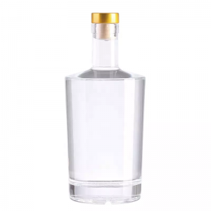 Wine Liquor Glass Bottle Regular Square Glass Bottle 250ml 500ml 700ml