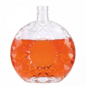 500ml Glass Bottle with bar top for spirit (brandy, whisky etc)