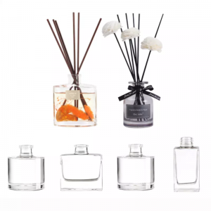 Luxury Colorful Glass Bottle Liquid Perfume Diffuser Essential Oil Sticker Reed Diffuser