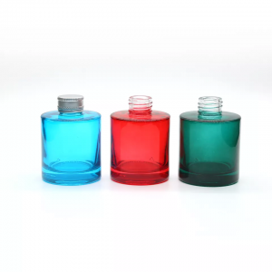 Luxury Colorful Glass Bottle Liquid Perfume Diffuser Essential Oil Sticker Reed Diffuser