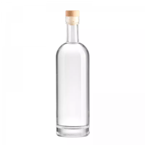 Square liquor bottle 750ml 500ml 375ml liquor bottle packaging for vodka