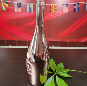 Electroplating Glass Bottle for Liquor Spirits Wine (700ml)