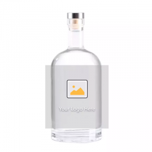 Engraving crystal white square glass liquor bottle for vodka whisky rum wine 100ml 350ml 500ml 700ml 750ml