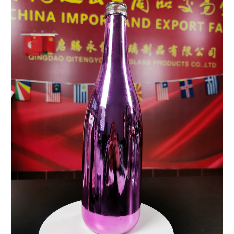 Luxury Golden Electroplated Brandy Bottle Glass Liquor Brandy Wine Bottle -  China Glass Vodka Bottle, Luxury Brandy Bottle