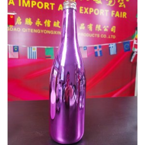 750ml (25oz) Bar Top Round Glass Bottle for Liquor