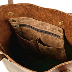 2022 Custom Vintage style Lady genuine leather tote bag handbag wholesale