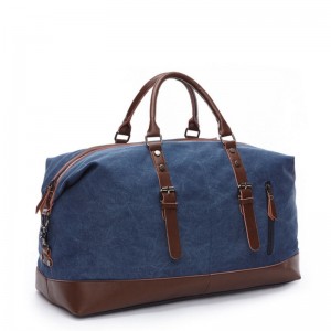 Custom vintage cotton canvas tote weekend travel bag for men