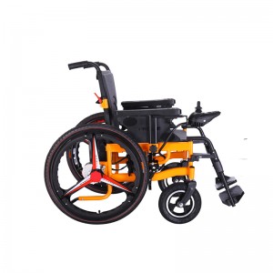 Folding motorised wheelchair portable for the h...