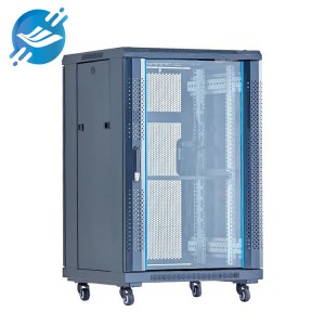Customized 19-pulgada SPCC glass door network cabinet I Youlian