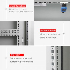 Gabinete eléctrico de control de panel de metal con puerta con bisagras estándar impermeable para exteriores IP65 personalizado