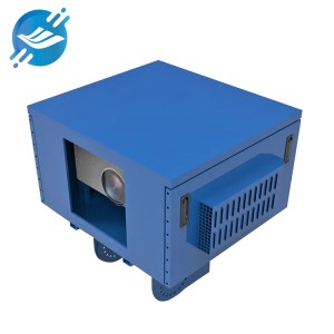 IP65 आणि उच्च दर्जाचे निळे सानुकूल मैदानी जलरोधक प्रोजेक्टर गृहनिर्माण |युलियन