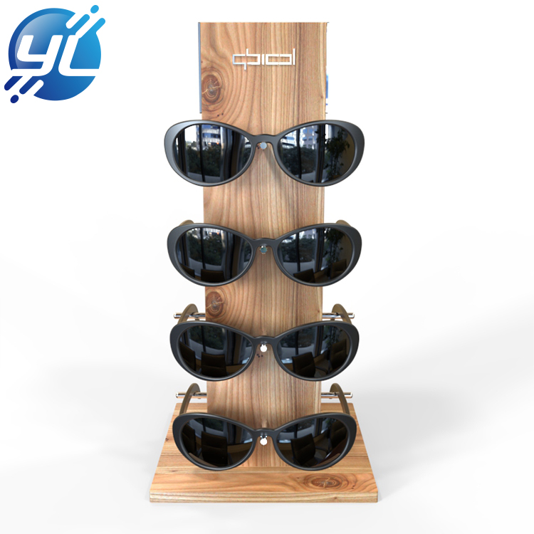 OEM Quality Retail Chain Store glasses display rack Wooden Sunglass Display Stand