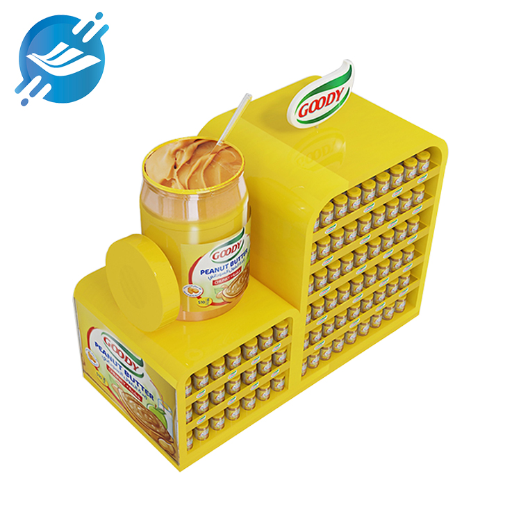 Farverigt lyst supermarked højkvalitets metal dobbeltsidet gulvstativ Peanut Butter Food Display |Youlian
