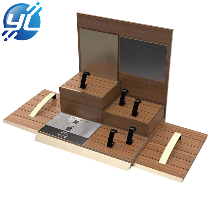 Customized Excellent Quality Watch Display Rack Counter Wood Watch Display Stands