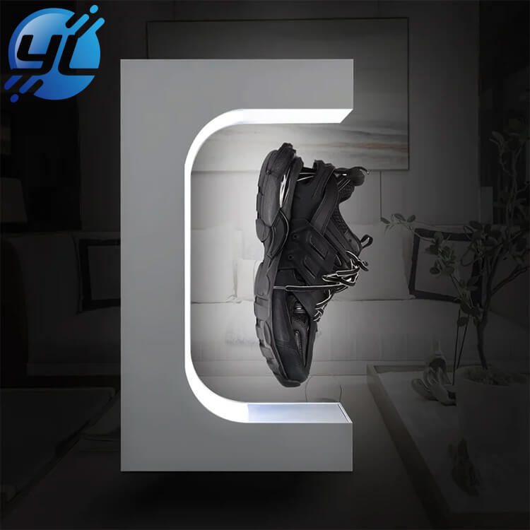 Floating Shoe Display Levitating Sneaker Stand BLACK W/ LED Remote